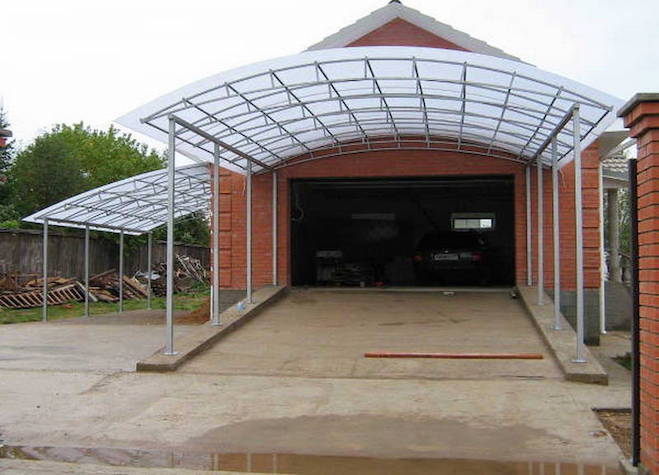 Арочная крыша гаража